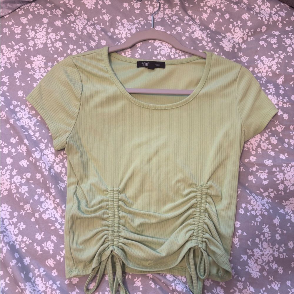 Green crop top
